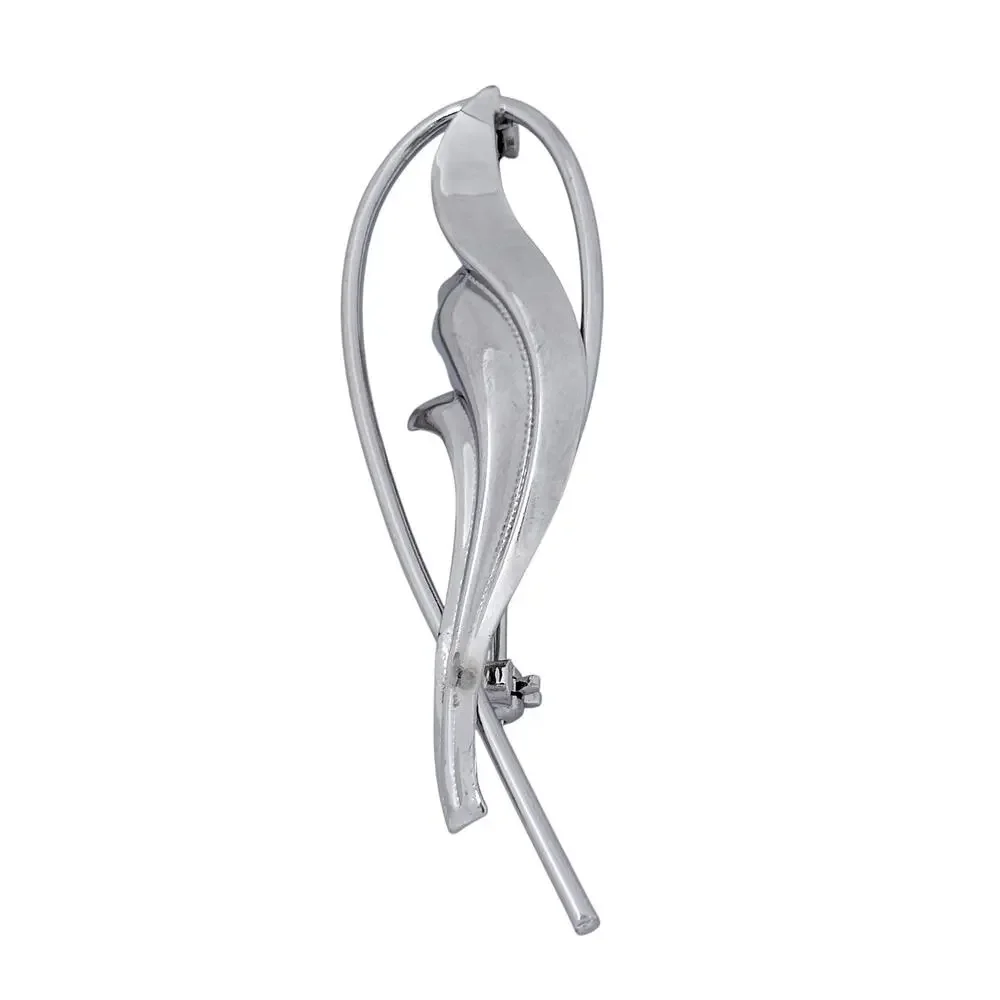 Vintage Sterling Silver 925 Art Nouveau Brooch